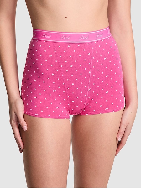 Victoria's Secret PINK Pink Gossip Dot Short Cotton Logo Knickers (F22504) | €10.50