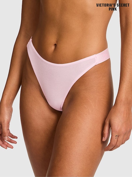 Victoria's Secret PINK Pink Tulip Thong Cotton Logo Knickers (F22524) | €10.50