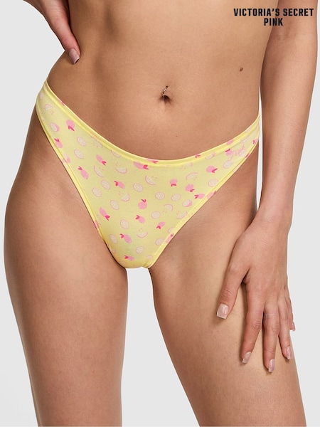 Victoria's Secret PINK Mellow Yellow Fruit Thong Cotton Knickers (F22540) | €10.50