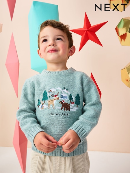 Azul mineral - Knitted Christmas Jumper (3mths-7yrs) (F22652) | 24 € - 26 €