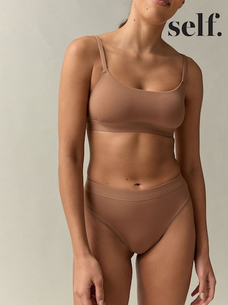 self. Mocha Nude Midi Knickers (F22672) | €13