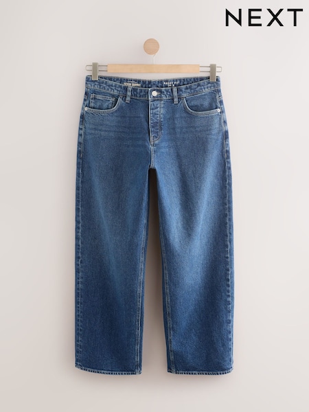 Blue Classic Vintage Baggy Fit Vintage Wash Denim Jeans (F22705) | €34