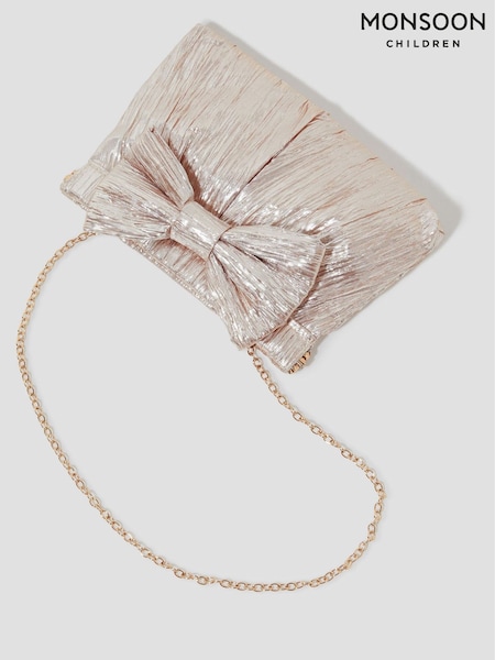 Rosa - Monsoon Mila Metallic Plisse Bow Bag (F22746) | kr820