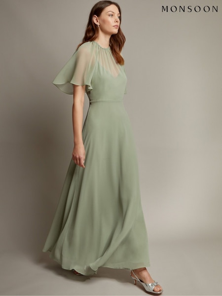 Vihreä - Monsoon Mona Angel Sleeve Maksimekko (F22759) | €236