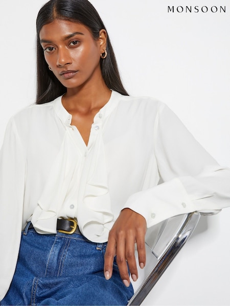 Monsoon Bella Frill Blouse (F22772) | 338 LEI