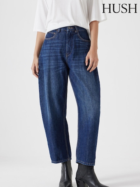 Hush Stripe Barrel Leg 100% Cotton Jeans (F22776) | 745 LEI