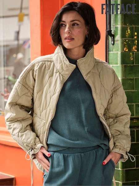 FatFace Maja Light Green Quilted Jacket (F22780) | €126