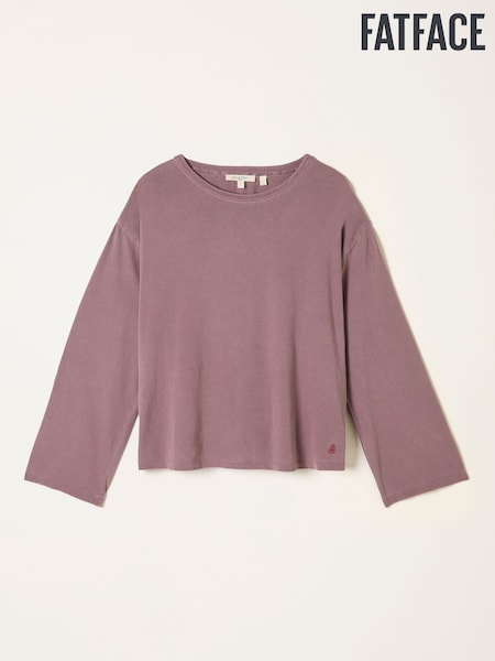 FatFace Frey Lilac Purple Long Sleeve Graphic T Shirt (F22787) | €50