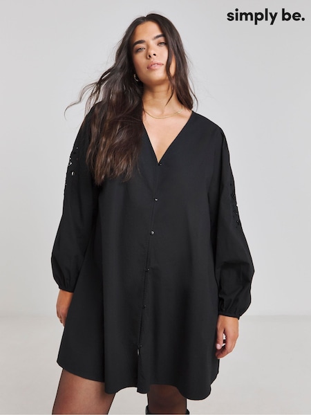 Simply Be Embroidered Shift Dress (F22814) | 335 LEI