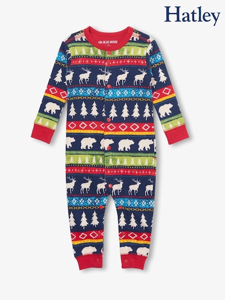 Hatley Fairisle Pattern 100% Cotton Adult Union Suit (F22843) | OMR13