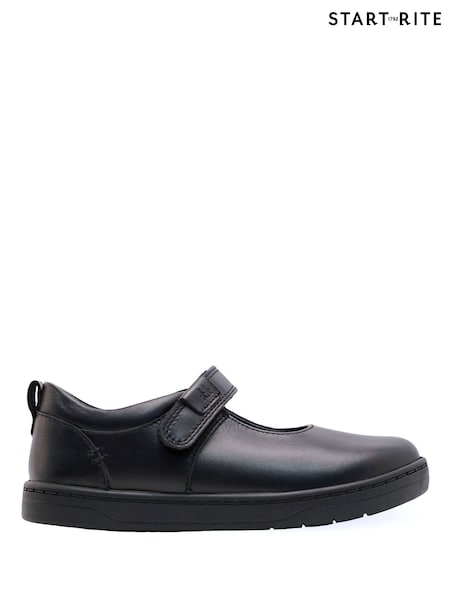 Start Rite Mystery Mary Jane Black Leather First School Shoes (F22859) | €50
