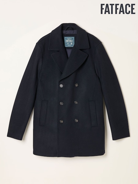FatFace Navy Wool Mix Peacoat (F22870) | AED868