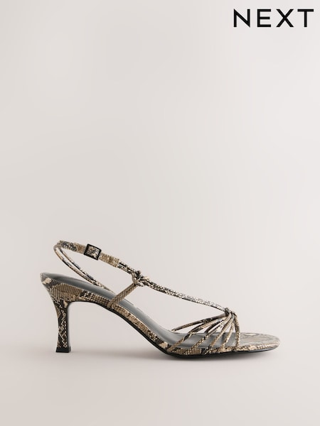 Snake Forever Comfort® Strappy Square Toe Heeled Sandals (F22927) | € 57