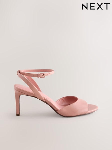 Pink Forever Comfort® Premium Leather Peep Toe Heeled Sandals (F22939) | €67