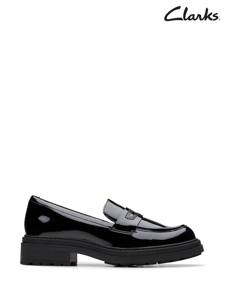 Clarks Black Patent Wide Fit (G) Orinoco3 Edge Shoes (F23049) | €95