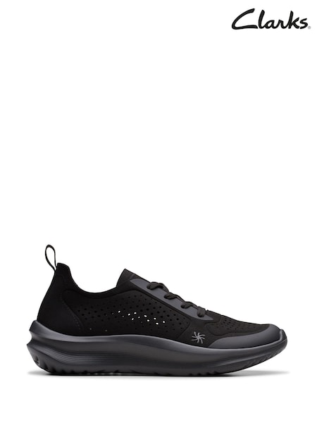 Clarks Black Standard Fit (D) Solevana Lace Up Trainers (F23057) | €73