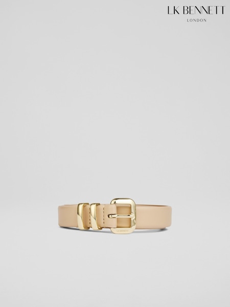Lk Bennett Jodie Leather Oloid Buckle Belt (F23117) | kr1 660