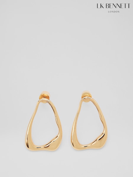 LK Bennett Metallic Jodie Gold Plating Oloid Stud Drop (F23119) | R$ 485
