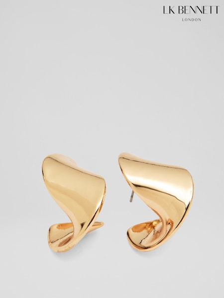 LK Bennett Metallic Darcie Gold Plating Oloid Large Drop (F23120) | R$ 585