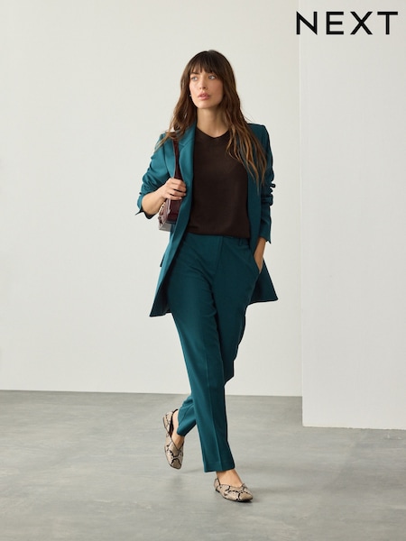 Teal Slim Tailored Trousers (F23124) | €31