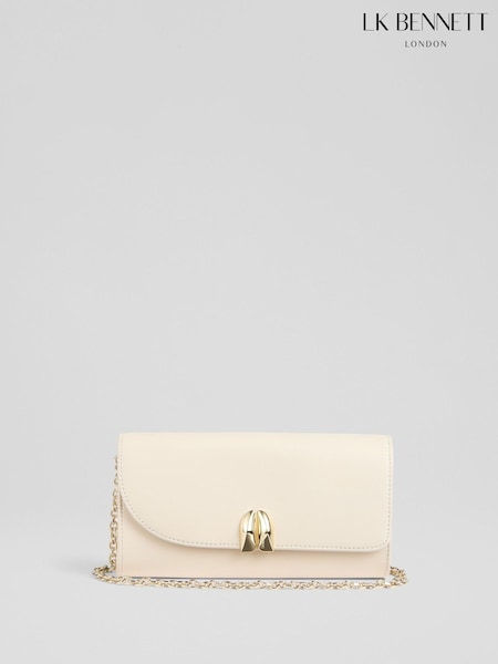 Lk Bennett Florence Nappa Leather Curve Flap Clutch Bag (F23127) | 279 €