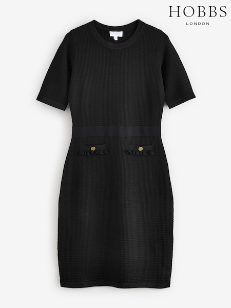 Hobbs Black Petra Knitted Dress (F23233) | ₪699