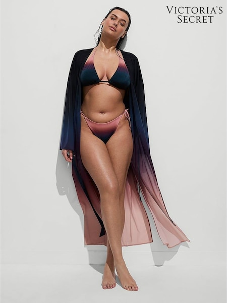 Victoria's Secret Siren Blue Ombre Long Open Back Robe (F23291) | €98