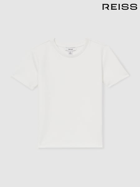 Weiß - Reiss Bradley Interlock-Jersey Crew-Neck T-Shirt (F23367) | 40 €