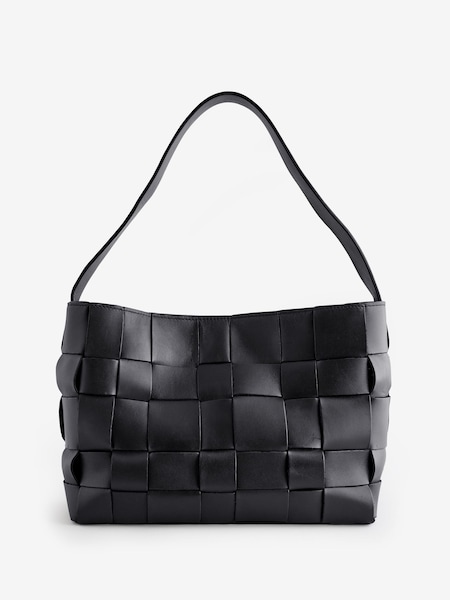 St Agni Black Woven Mini Tote (F23387) | AED1,805