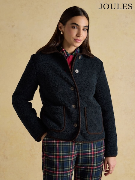 Marinha - Joules Sadie Collared Fleece Jacket (F23680) | R$ 680