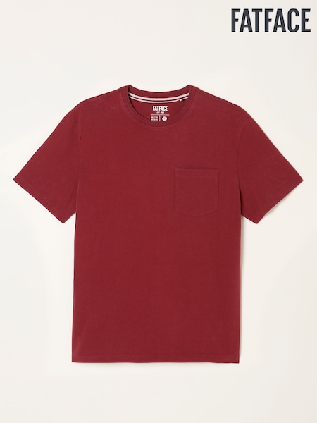 FatFace Cove Berry Red Pocket T-Shirt (F23705) | AED146