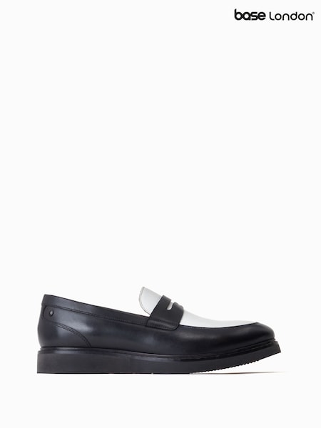 Negru dark - Mocasini fără șiret Base Negru London Sid (F23783) | 521 LEI