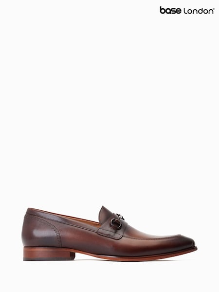 Base London Russo Slip On Penny Black Loafers (F23789) | €100