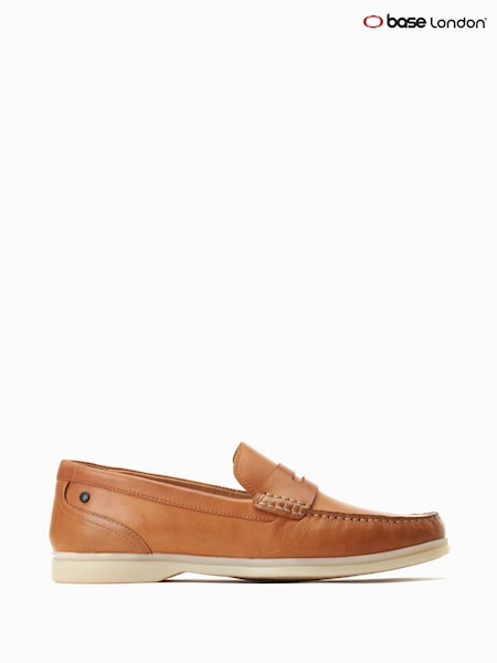 Base London Marlin Slip On Brown Loafers (F23805) | €96