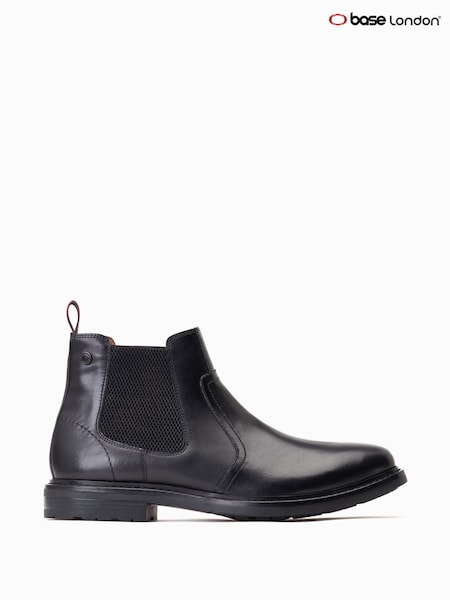 Base London Bloom Pull On Chelsea Black Boots (F23806) | ₪402