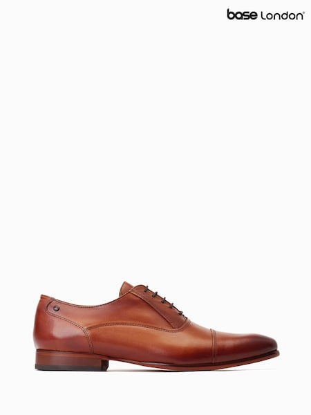 Base London Angelo Lace-Up Toe Cap Oxford Shoes (F23810) | 322 QAR