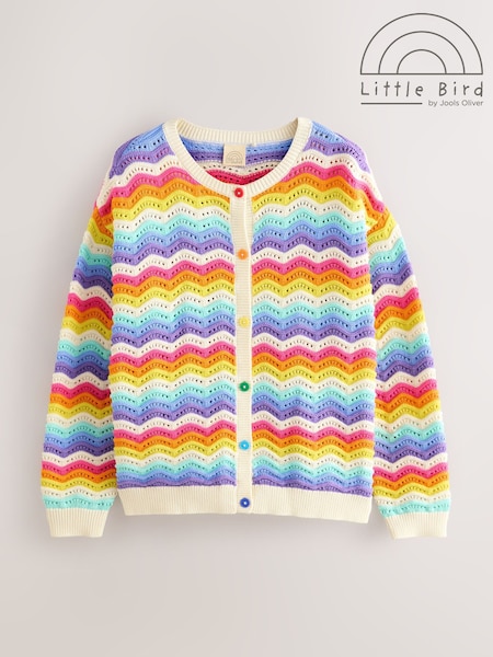 Little Bird by Jools Oliver Pastel Wavy Stripe Knitted Cardigan (F23817) | R$ 355