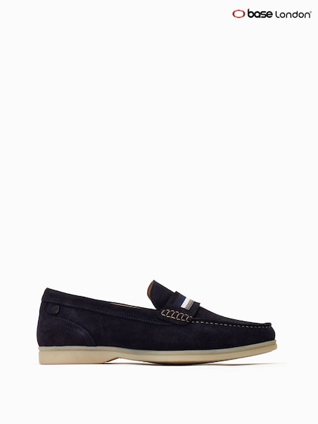 Base London Blue Drum Slip On Loafers (F23819) | € 96