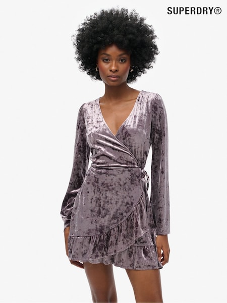 Superdry Velvet Wrap Mini Dress (F23830) | 447 LEI