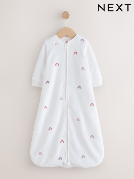 Ecru Rainbow Embroidered 2.5 TOG Fleece Baby Sleep Bag (F23853) | €37 - €43
