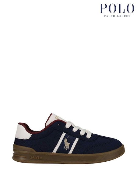 Polo Ralph Lauren Navy Boys Heritage Court III Suede Trainers (F23899) | €114
