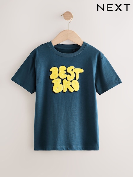 Blue Best Bro Regular Fit Short Sleeve Graphic T-Shirt (3-16yrs) (F23937) | €10 - €14