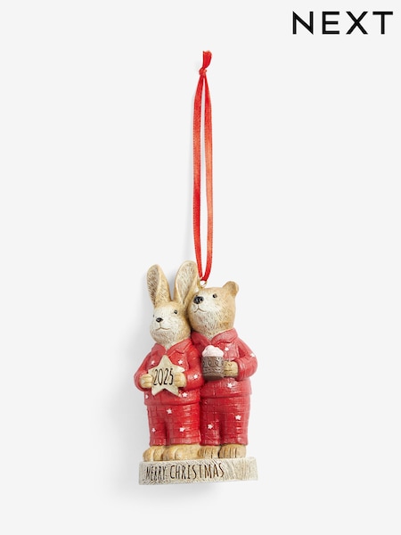 Red Bertie and Rosie 2026 Christmas PJ's Bauble (F24122) | €8