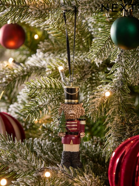 Burgundy Red Hamish Nutcracker Christmas Bauble (F24137) | €6