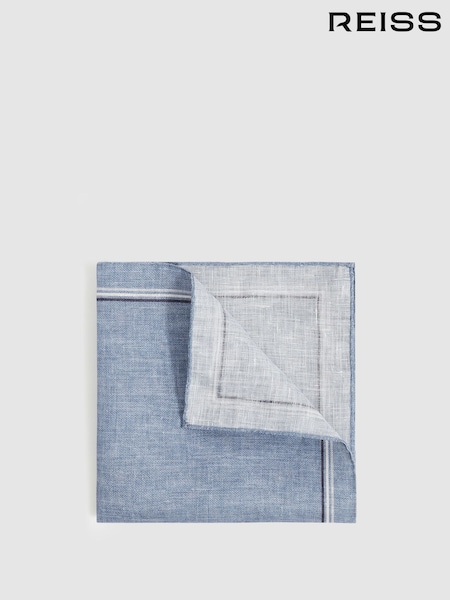 Reiss Soft Blue Fiorello Linen Pocket Square (F24382) | AZN 95