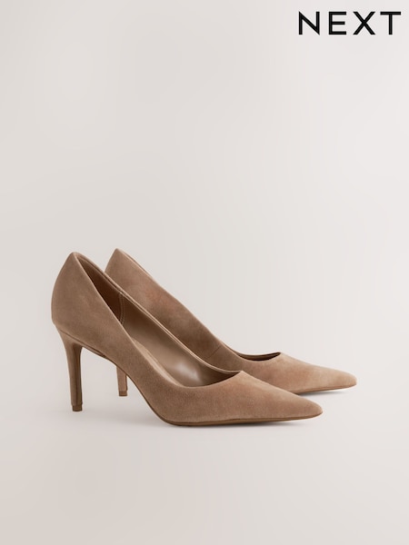 Camel Extra Wide Fit Forever Comfort® Leather Mid Court Shoes (F24415) | €65