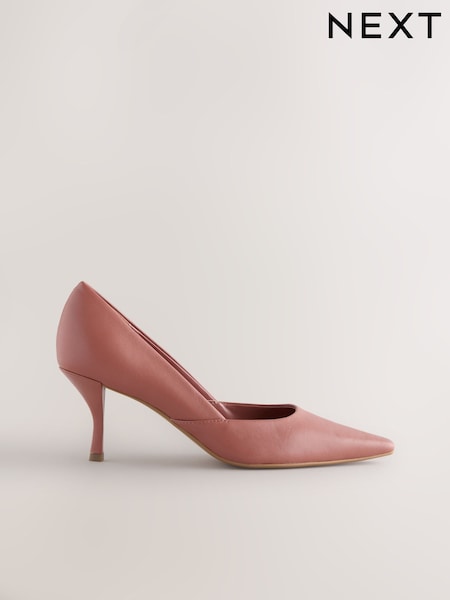 Rose Pink Forever Comfort® Leather Pointed Toe Heeled Court Shoes (F24483) | AED185