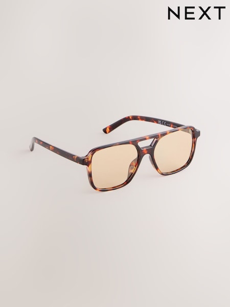Carapaça de tartaruga marrom - Square Sunglasses (F24528) | R$ 130