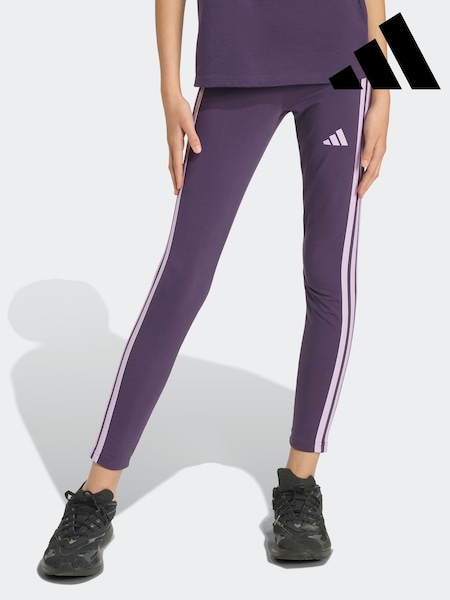 adidas Purple Essentials 3-Stripes Kids Leggings (F24689) | AED105