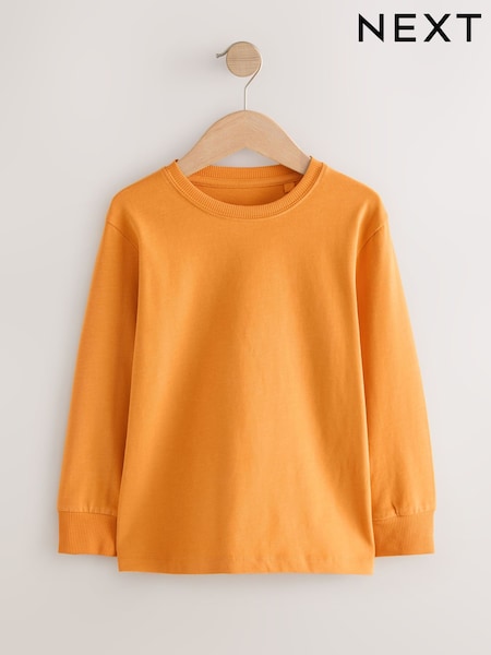 Ochre Yellow Regular Fit Long Sleeve Cosy T-Shirt (3-16yrs) (F24720) | 25 QAR - 40 QAR